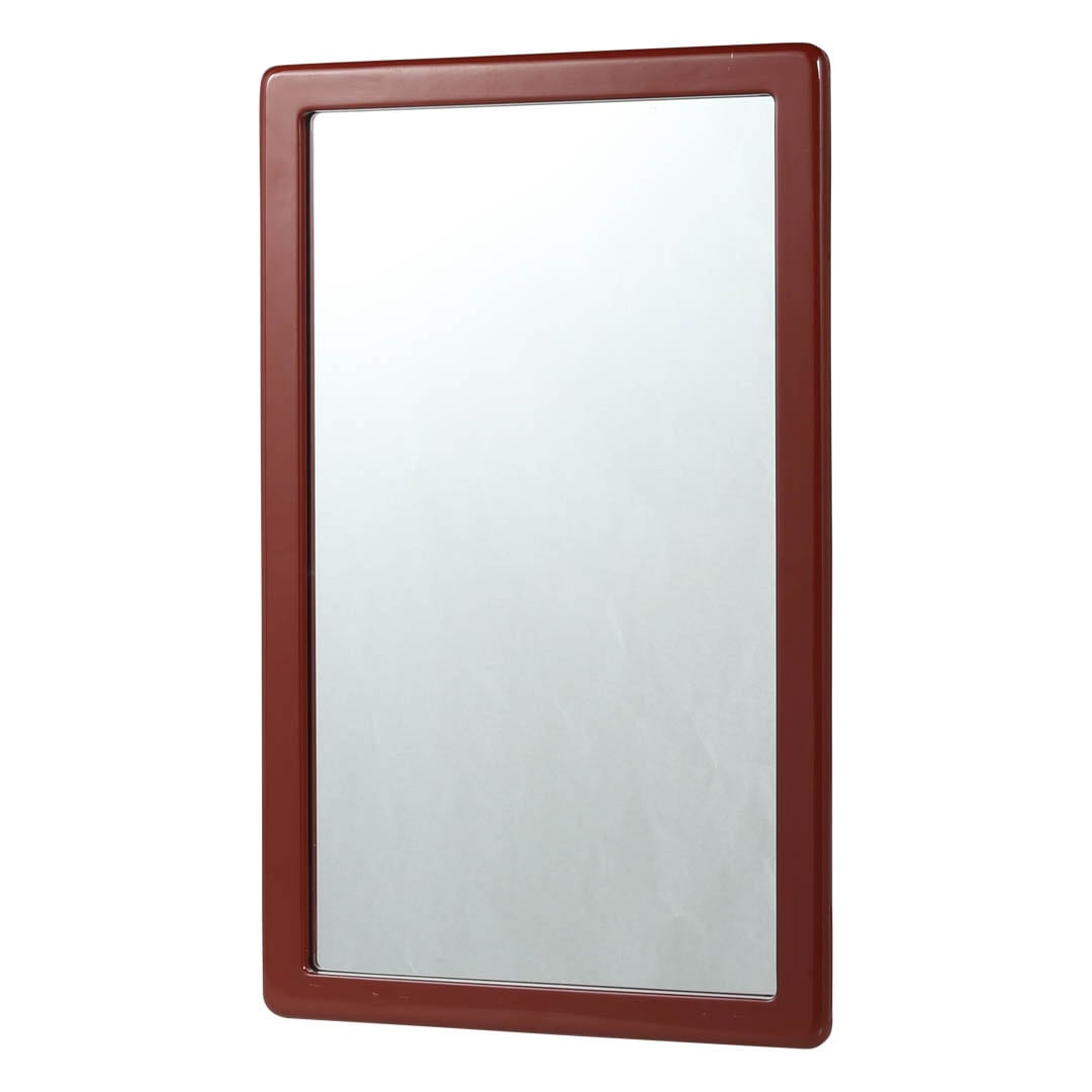WALL MIRROR S BRICK BROWN