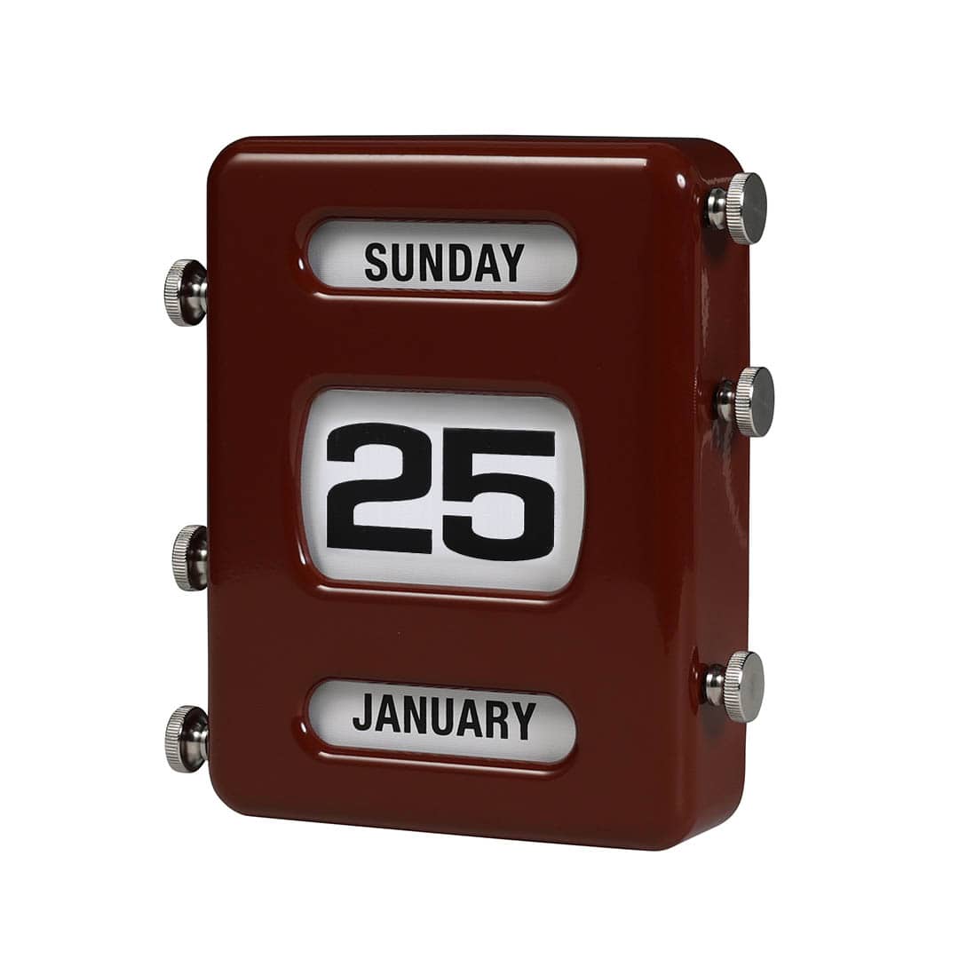 PERPETUAL CALENDAR BRICK BROWN