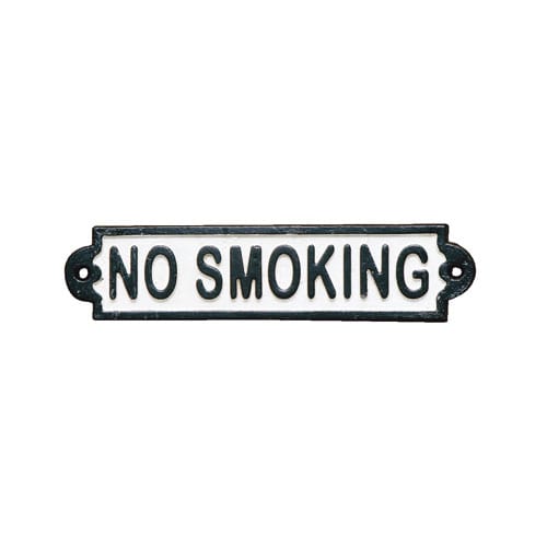 IRON SIGN ''NO SMOKING''