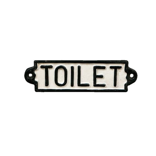 IRON SIGN "TOILET"