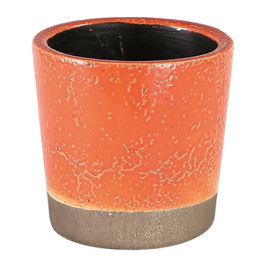 COLOR GLAZED POT ORANGE