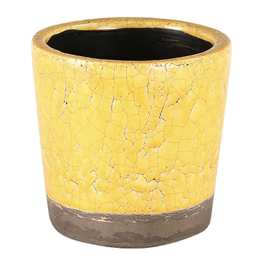 COLOR GLAZED POT YELLOW