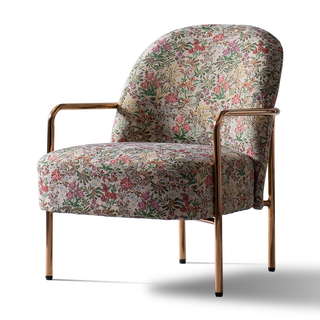 PERSONAL CHAIR FLOWER PATTERN PINK