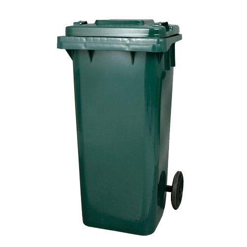 PLASTIC TRASH CAN 120L GREEN