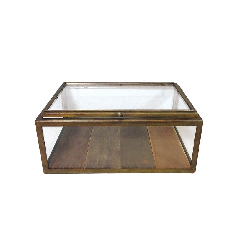 GLASS COLLECTION BOX A.GOLD