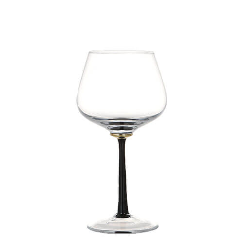 GOLD POINT GLASS  BURGUNDY WINE BLACK
