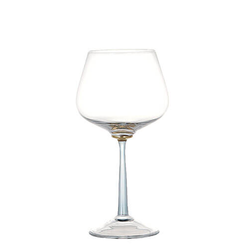 GOLD POINT GLASS  BURGUNDY WINE BLUE