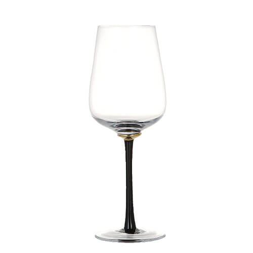 GOLD POINT GLASS  WINE BLACK