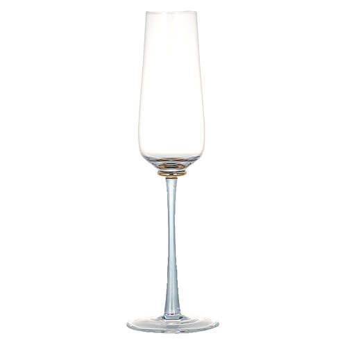 GOLD POINT GLASS  FLUTE BLUE