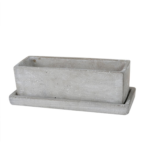 SOLID PLANTER RECTANGLE L PLAIN