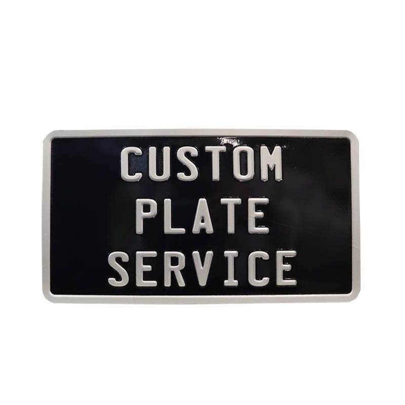 EMBOSS HOUSE PLATE TRIPLE BLACK/SILVER