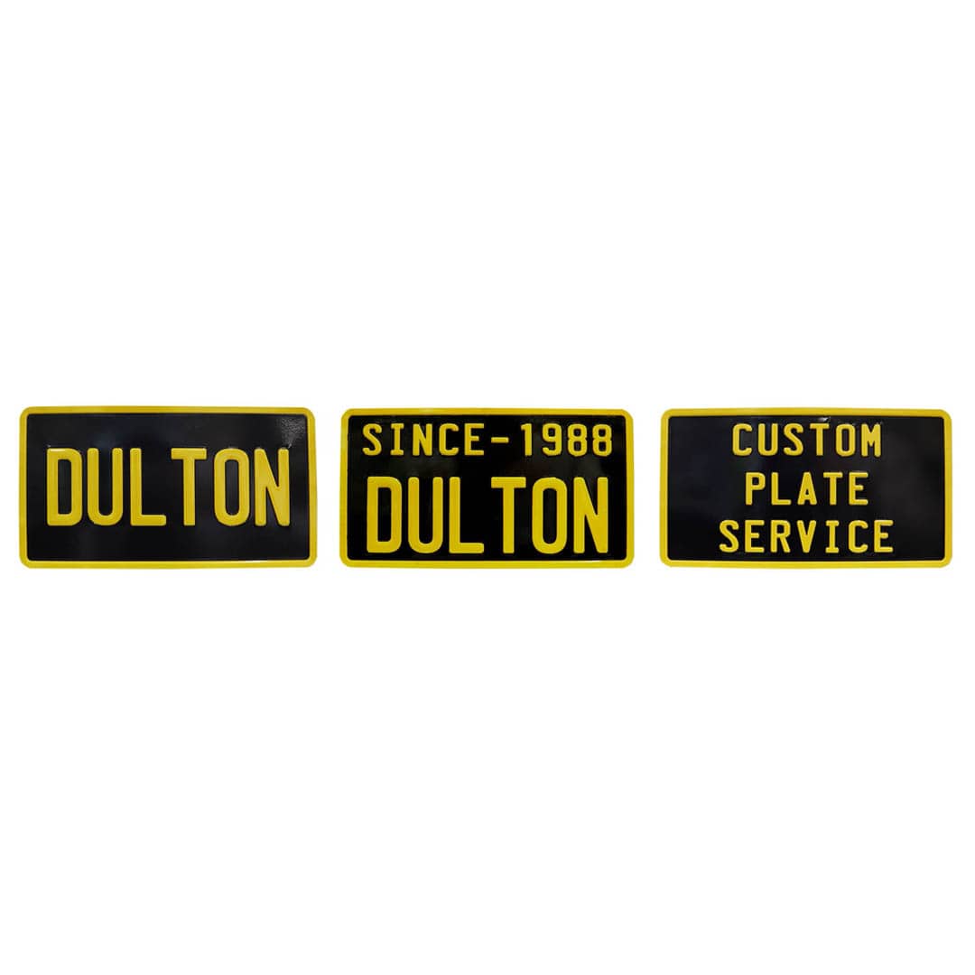 EMBOSS HOUSE PLATE BLACK/YELLOW
