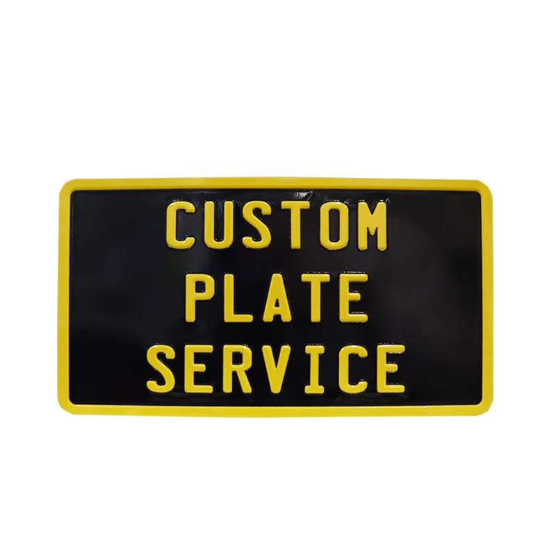 EMBOSS HOUSE PLATE TRIPLE BLACK/YELLOW