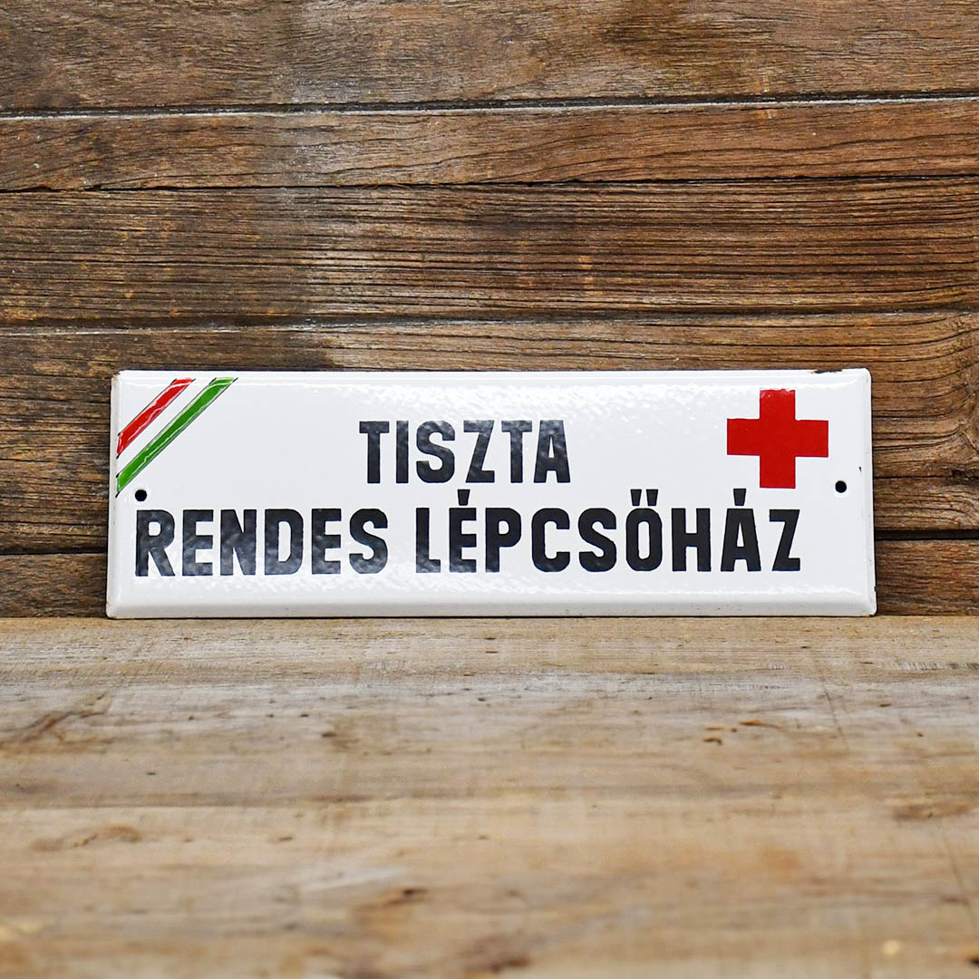 CLEAN STAIR SIGN BLACK