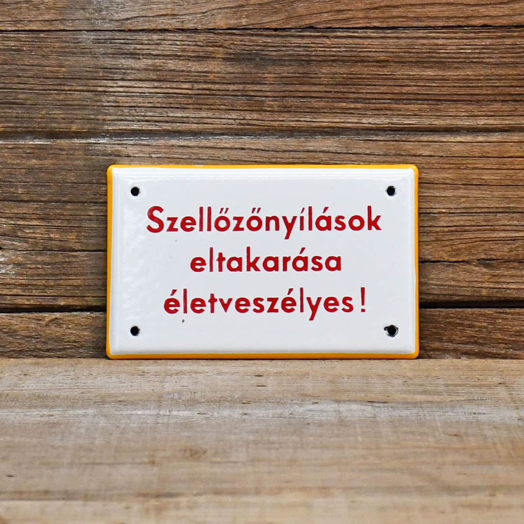 AIRFLOW SAFETY SIGN RED