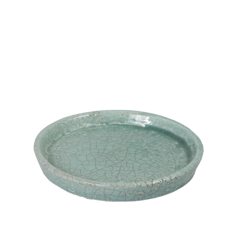 COLOR GLAZED SAUCER CLASSIC GREEN