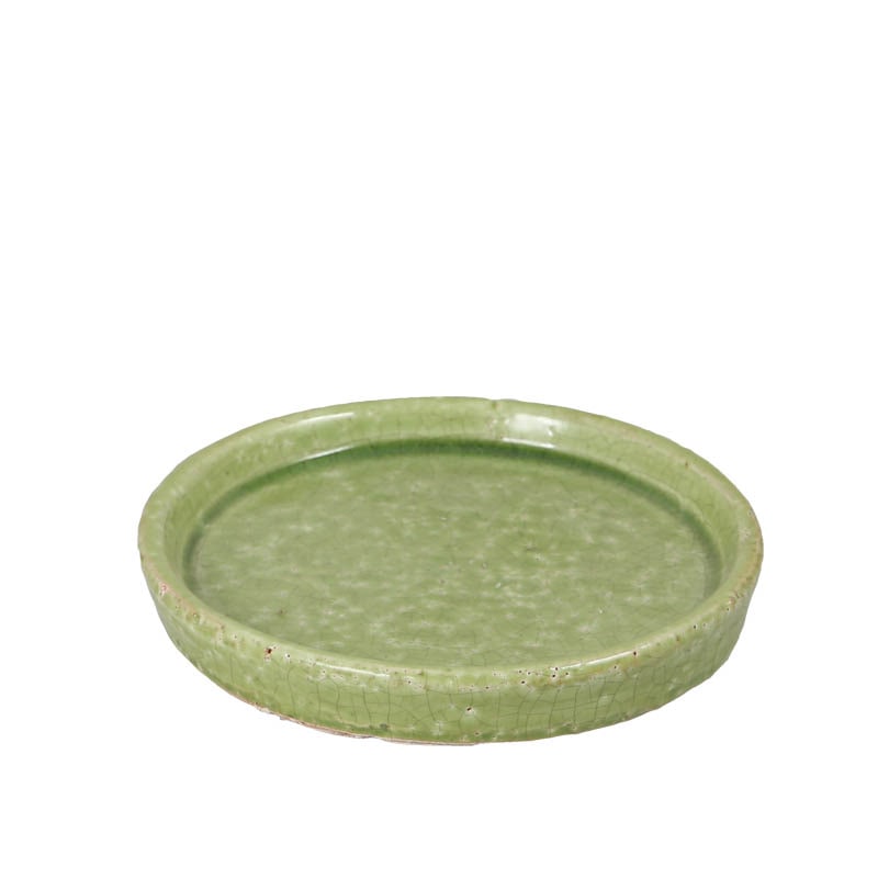 COLOR GLAZED SAUCER LIME