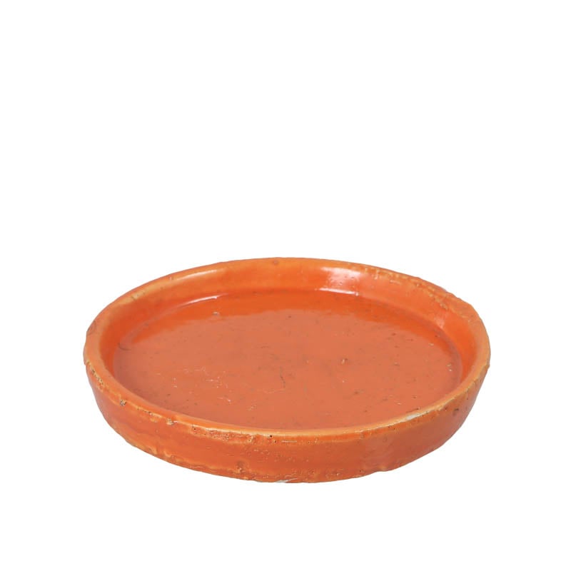 COLOR GLAZED SAUCER ORANGE