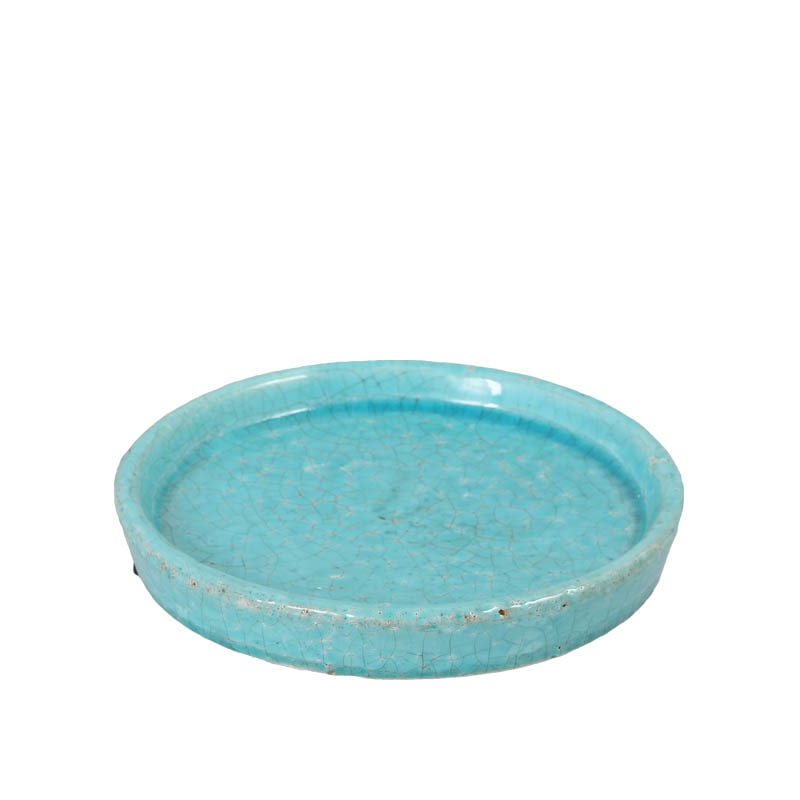 COLOR GLAZED SAUCER TURQUOISE