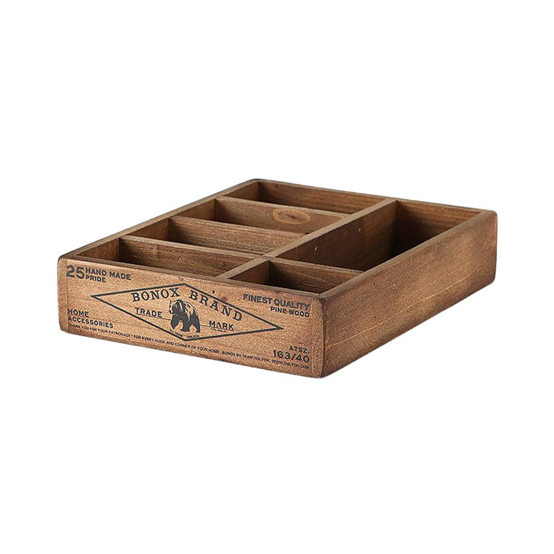 WOODEN ORGANIZER BOX NATURAL