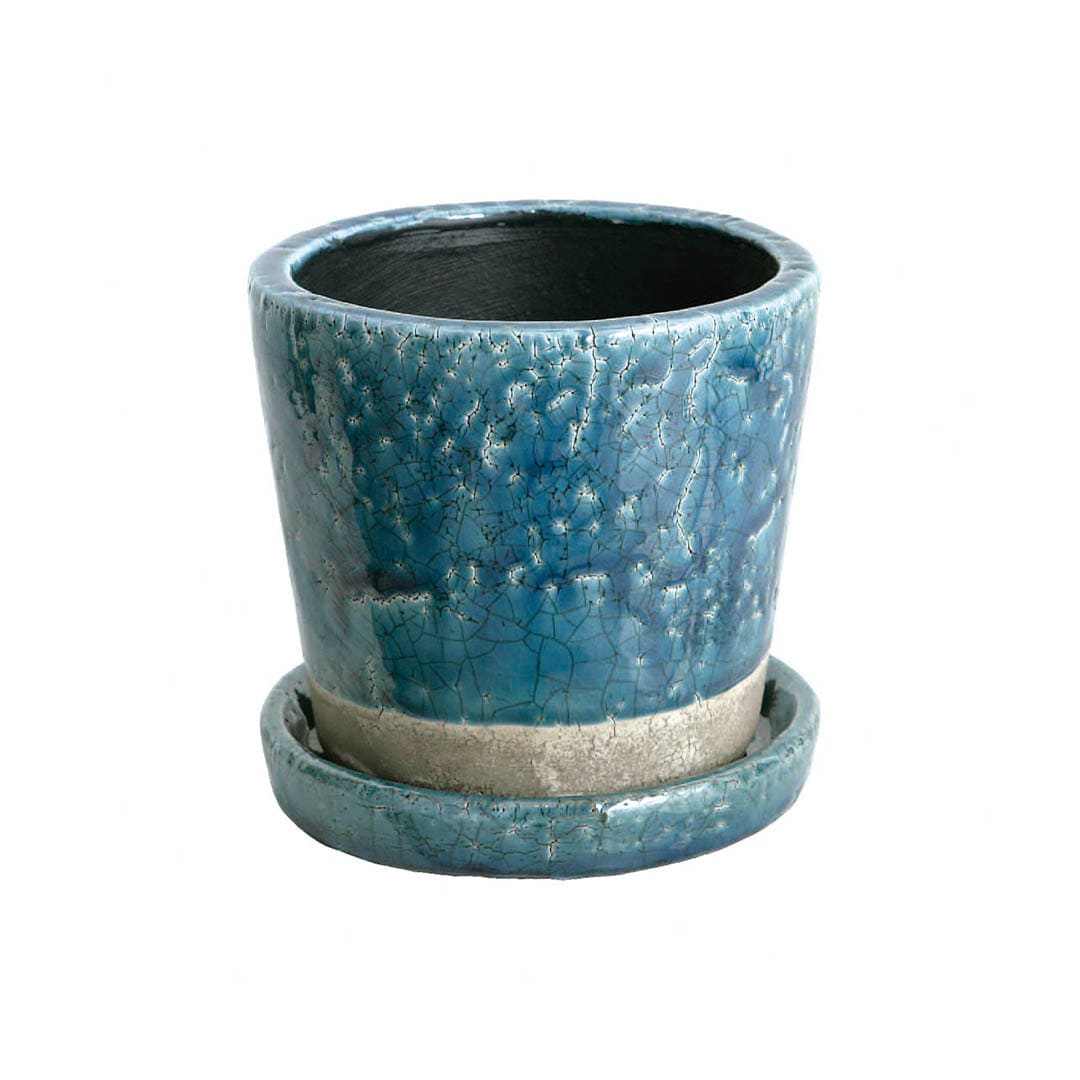 COLOR GLAZED POT MIDNIGHT BLUE