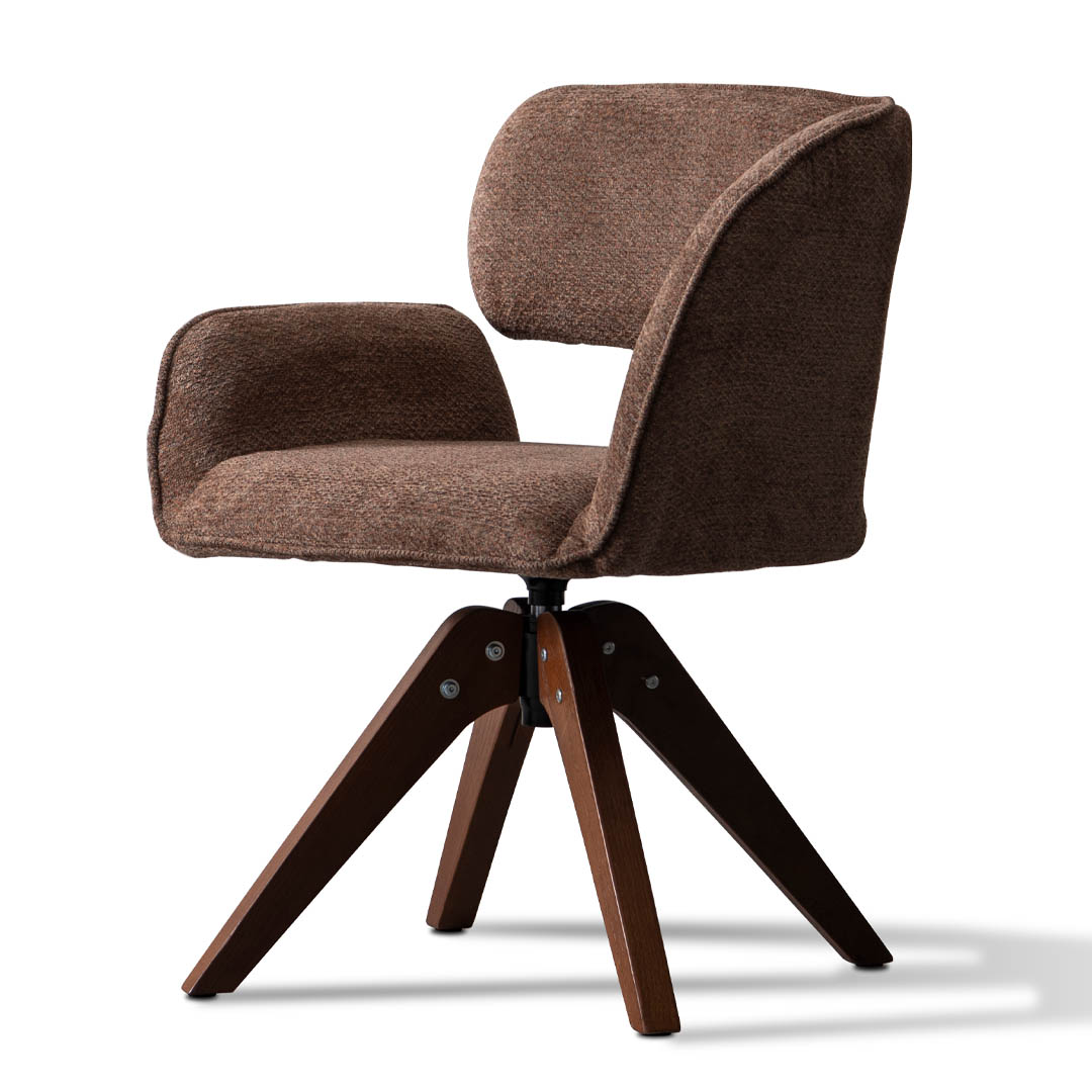 ROTATING DINING CHAIR BROWN