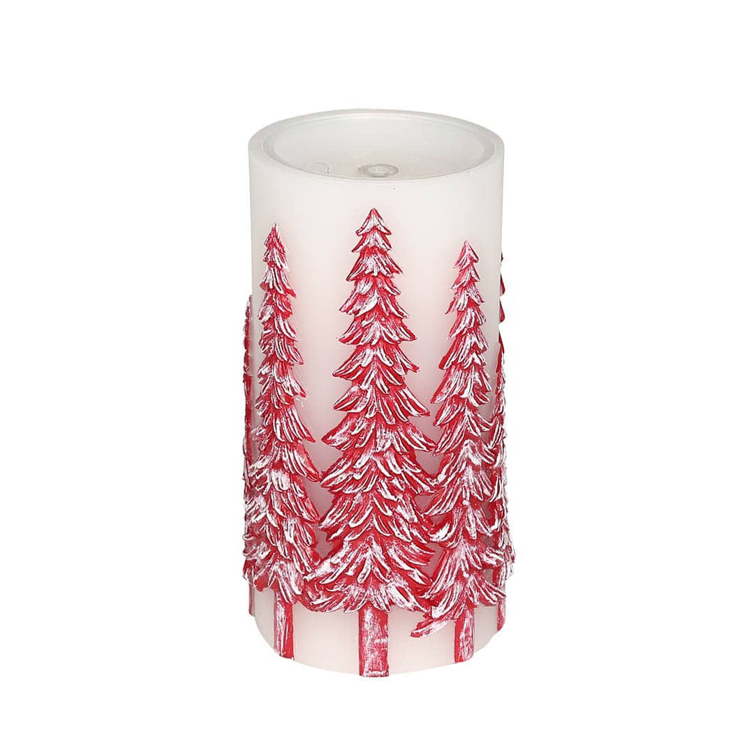 LED FOUNTAIN CANDLE TREE RED