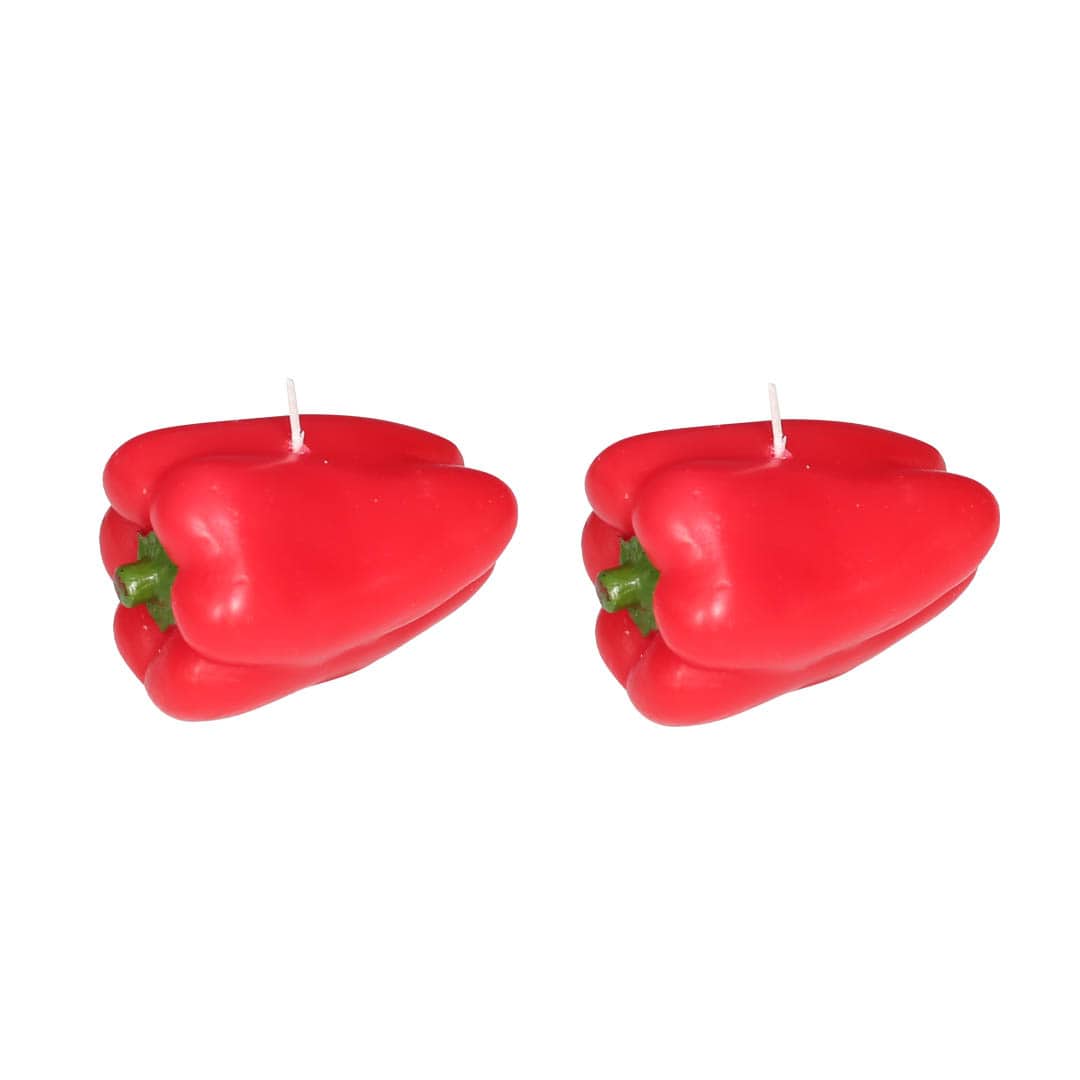 CANDLE RED PEPPER SET OF 2