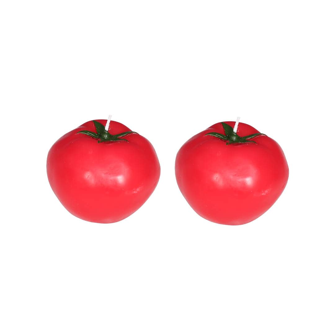 CANDLE TOMATO SET OF 2