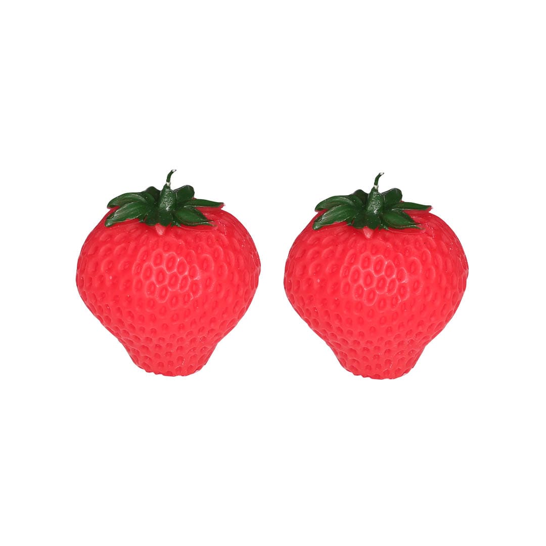 CANDLE STRAWBERRY SET OF 2