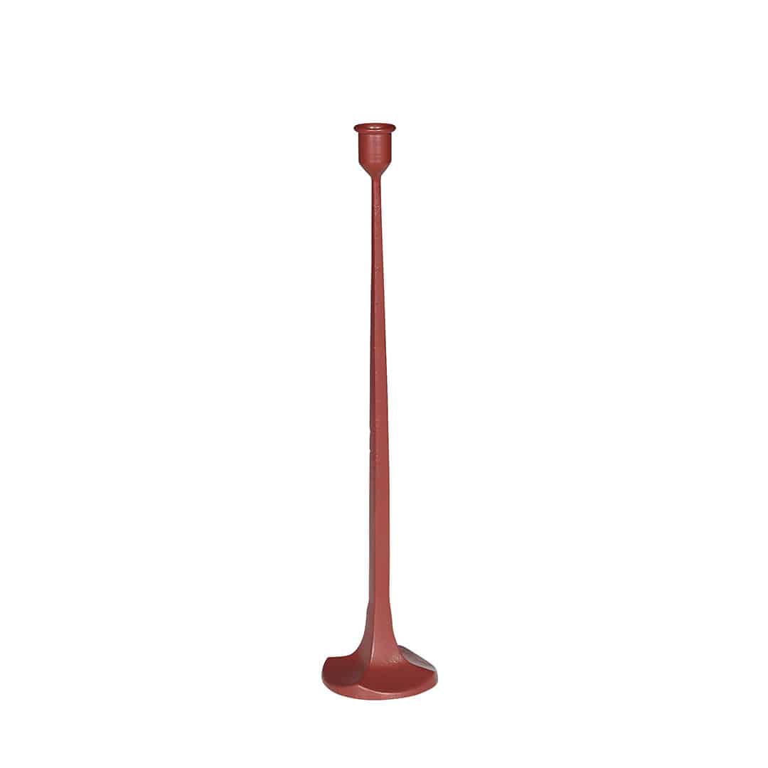 IRON CANDLE HOLDER DIAMOND RED L