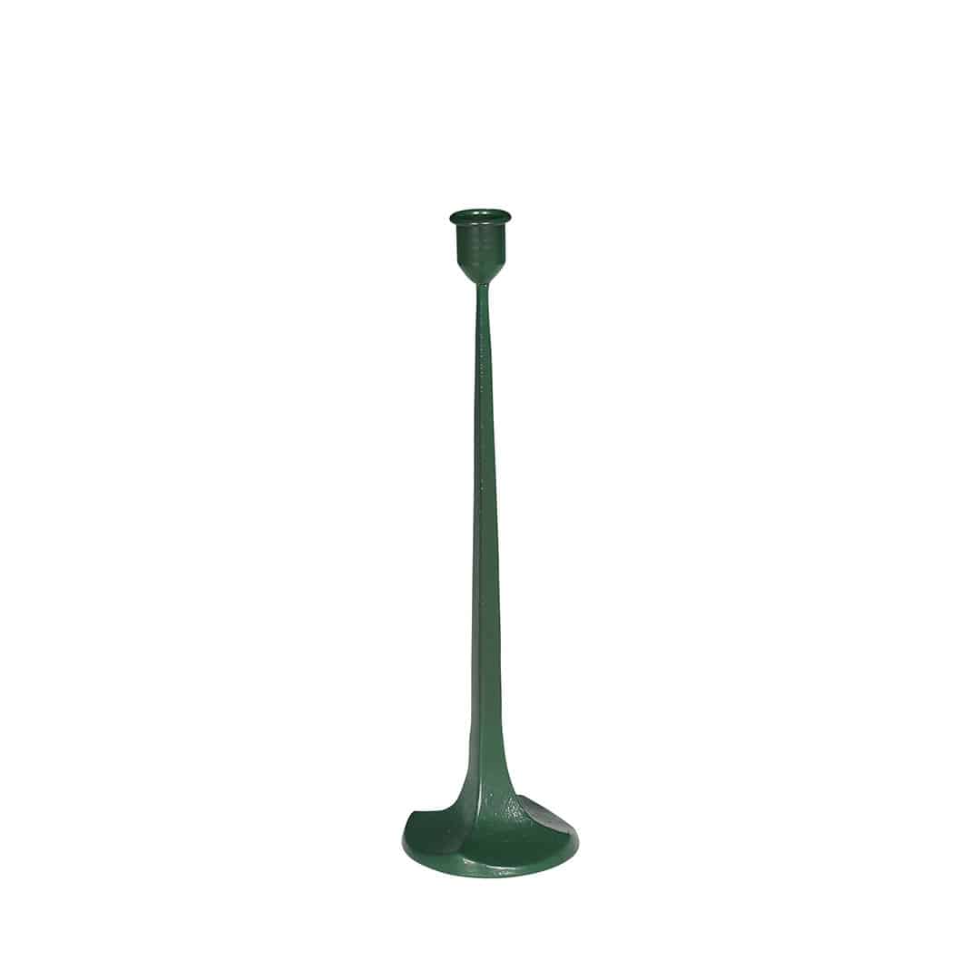 IRON CANDLE HOLDER DIAMOND GREEN M