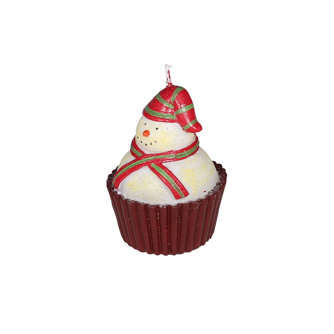 CRAFT CANDLE SNOWMAN CUPCAKE