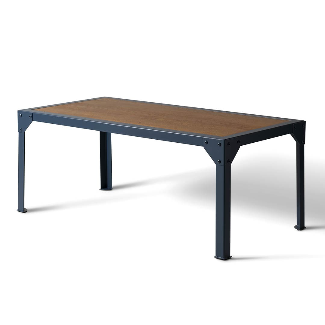 STEEL LEG LOW TABLE WITH WOODEN TOP
