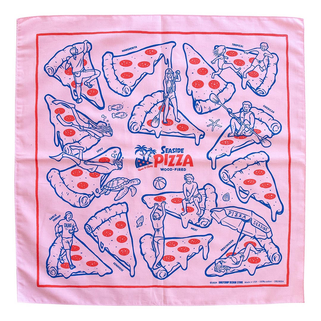 BANDANA 04 SEASIDE PIZZA LIGHT PINK