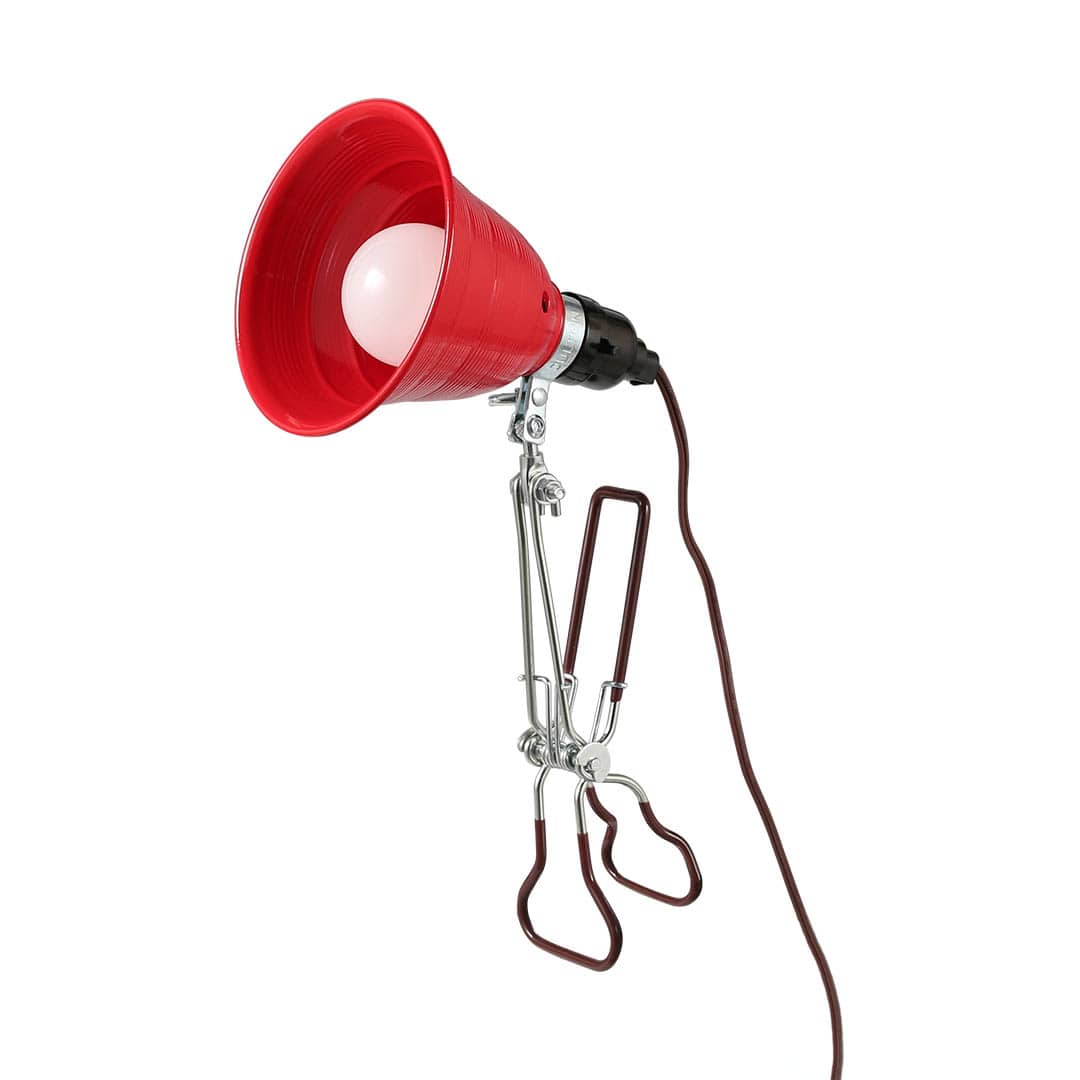 ALUMINUM CLIP LAMP S RED