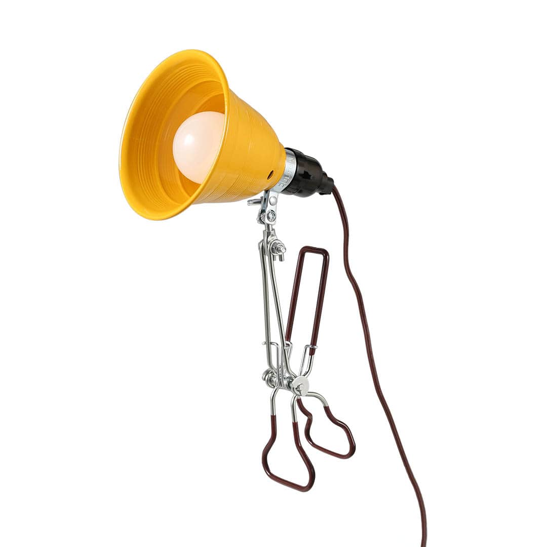 ALUMINUM CLIP LAMP S YELLOW