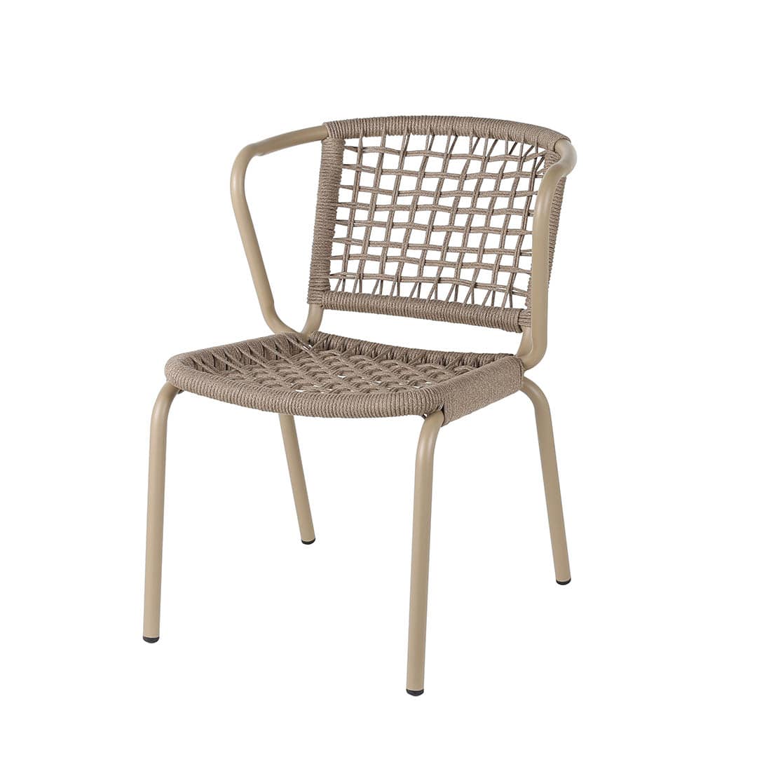 ALUMINUM ROPE CHAIR LADARN BEIGE