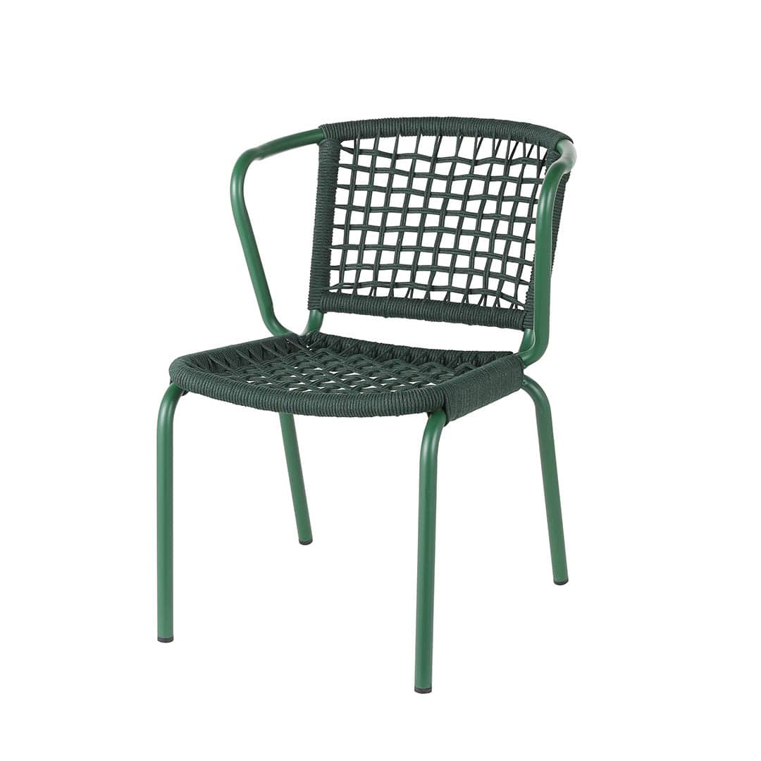 ALUMINUM ROPE CHAIR LADARN GREEN