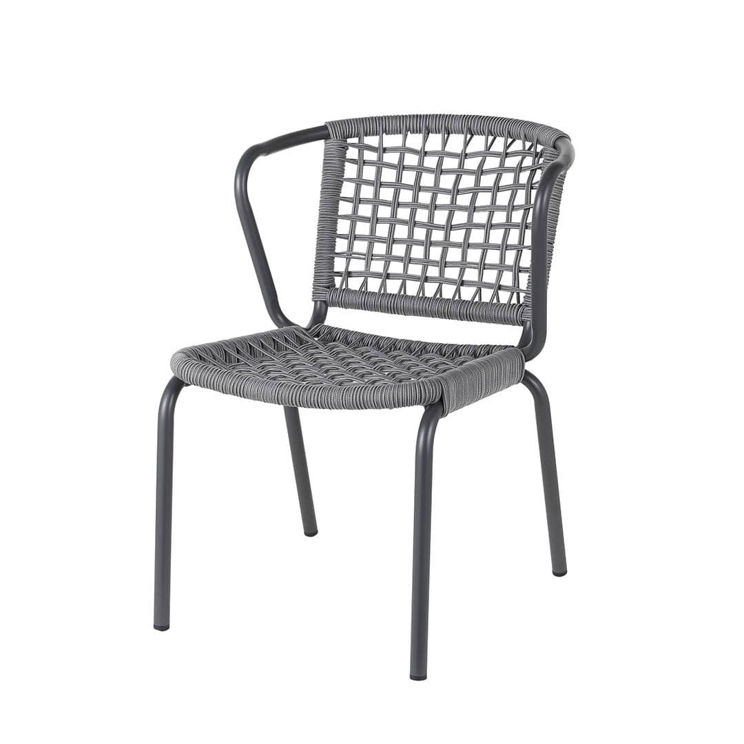 ALUMINUM ROPE CHAIR LADARN GRAY