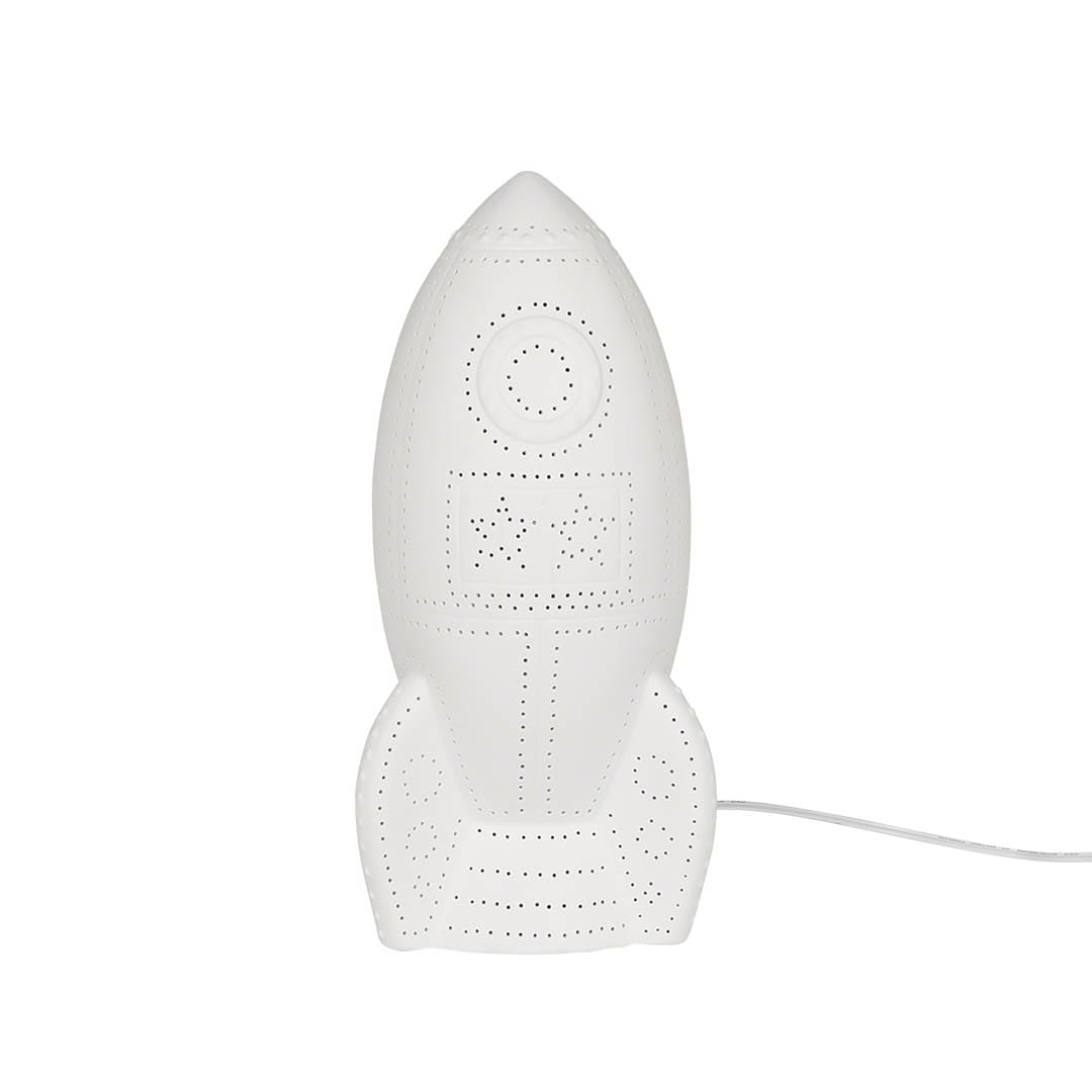 PORCELAIN ROCKET LIGHT MAT WHITE