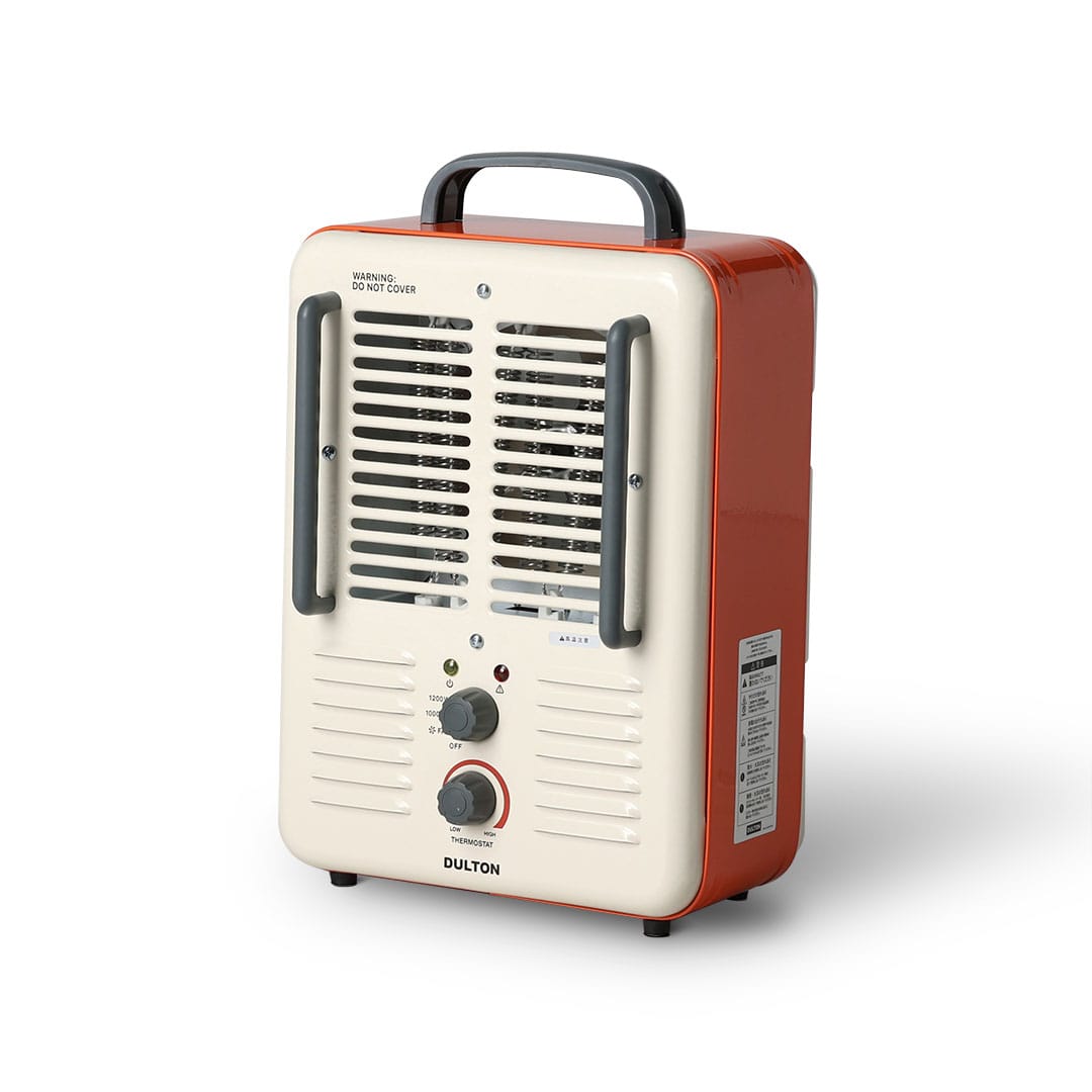 STEEL MILKHOUSE HEATER IVORY/ORANGE