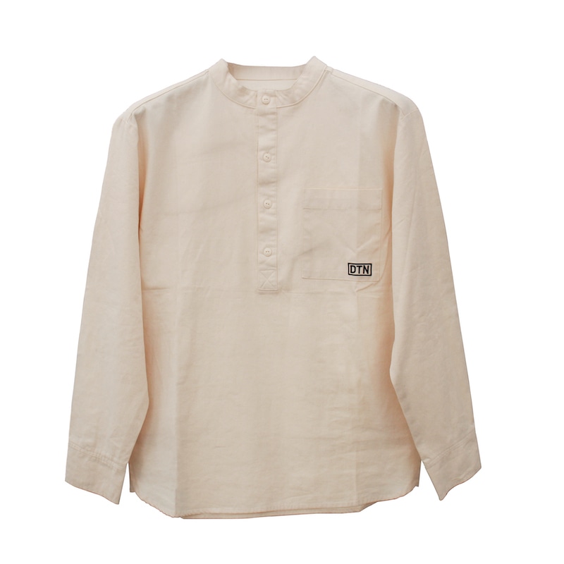 DTN BAND COLLAR SHIRT NATURAL M