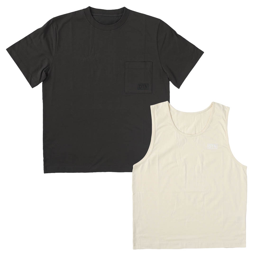DTN SHELTECH PACK BLACK TEE/WHITE TANK L