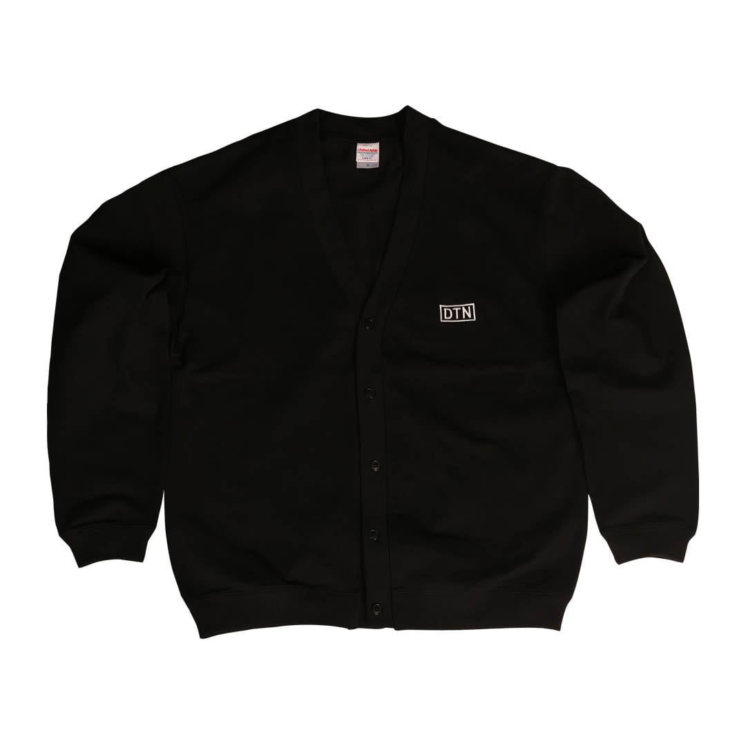 DTN SWEAT CARDIGAN BLACK L