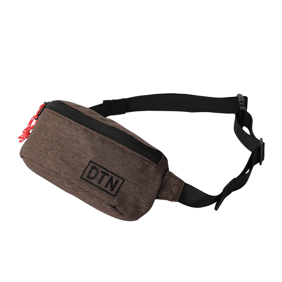 DTN×FRUIT OF THE LOOM WAIST POUCH BROWN