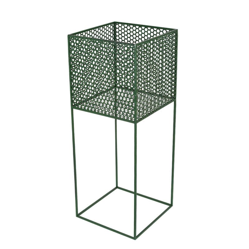 HONEYCOMB MESH PLANTER STAND L GREEN