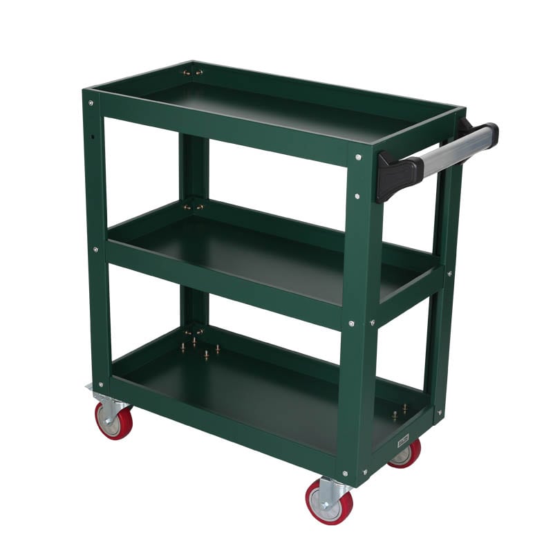 METAL TOOL CART DARK GREEN