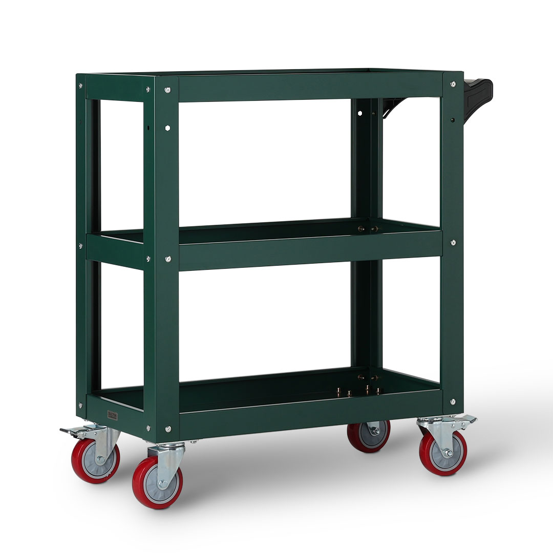METAL TOOL CART DARK GREEN