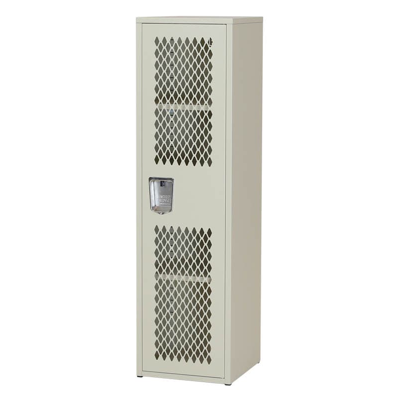 STEEL MESH LOCKER IVORY